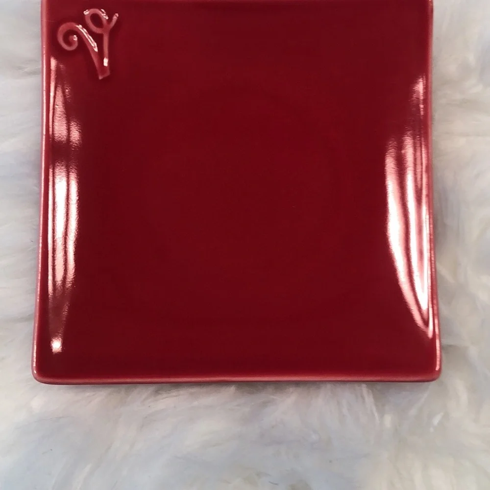 BRAND NEW LISTED ITEM Velata SERVE 4 Square Nesting Multi Colored STUNNING Plate